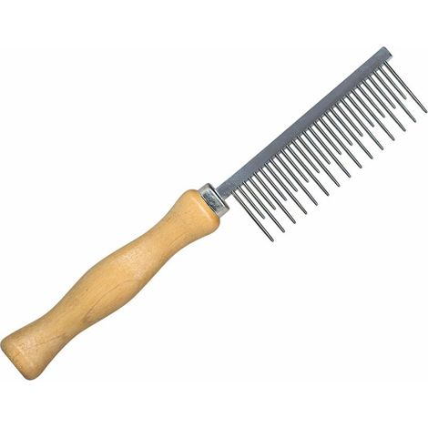 IdealDog Wechselzahnkamm mit Holzgriff