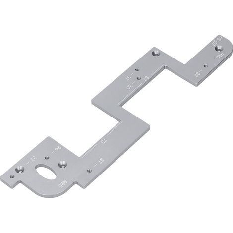 Gabarit de fraisage pour le travail du bois, haute précision, pour porte d'armoire en alliage d'aluminium sans poignée, moulure de rainure 6 mm, argent (1/5)