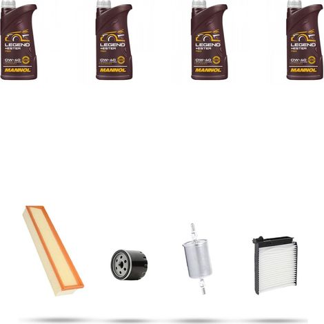 Kit tagliando 4 FILTRI e 4L OLIO compatibile con Dacia Sandero 1.6 MPI 62kw dal 2008 (1/5)