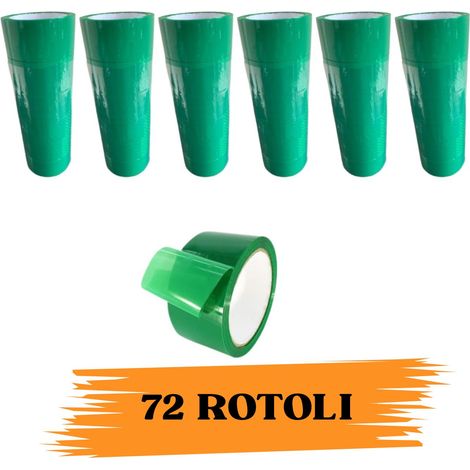 Nastro Adesivo Imballaggio Colorato Green 48mmx66m 72 Rotoli Scotch EcoPrice®