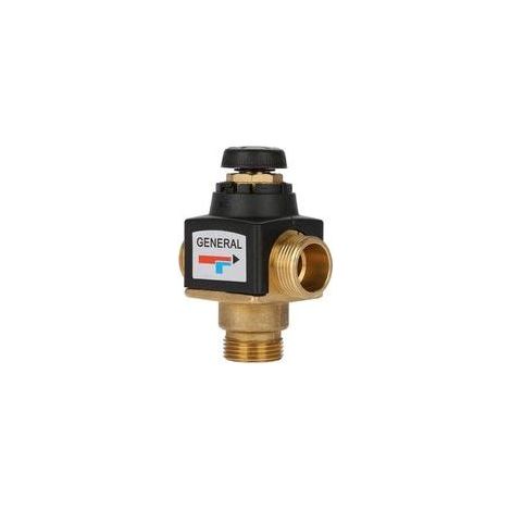 Mitigeur thermostatique pour chauffe-eau solaire en laiton ¨¤ filetage male 3 voies DN20, mitigeur thermostatique (1/5)