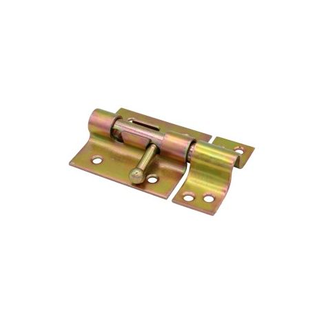 WURKO cerrojo 455 120mm c/agujero bicromatado caja 12 , Cerrojo 455/120Acabado bicromatadoTamaño 120 mmCon agujero para candado-Caja de 12 unidadesTornillos incluid (1/4)