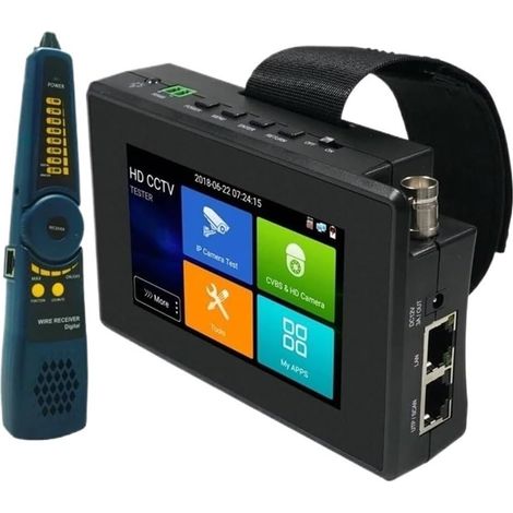 Testeur de vidéosurveillance caméra IP Ahd, Mini Moniteur 4k VGA IPC, Moniteur Portable Poe, Test de câbles de caméra Cftv(IPC1800ADHCPlus) (1/4)