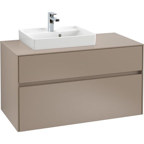 Meuble sous-lavabo COLLARO 1000x548x500mm m Blanc brillant
