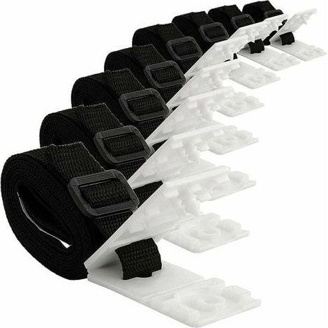 Befestigung für Solar-Poolabdeckungsaufroller – Nylonbänder und -clips – Kompatibel mit Aufrollern für eingelassene Pools – Befestigungsset ×1 (1/5)