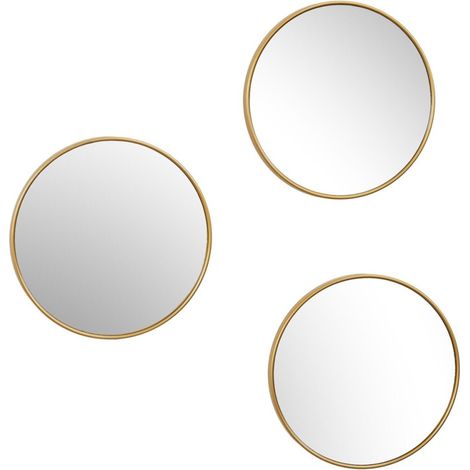 Lot de 3 miroirs TORONTO diam 26cm (1/3)
