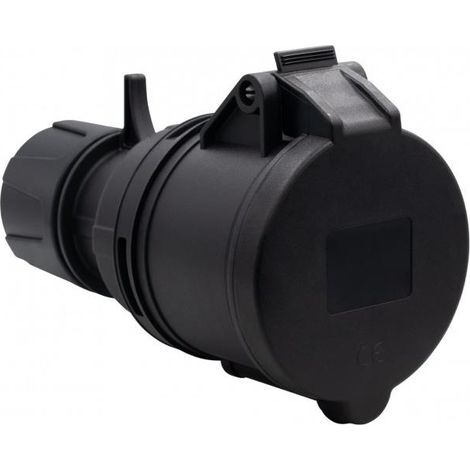 Prise de courant portable 32A/5P 380V-415V /FE/ IP44 noire F7.0165