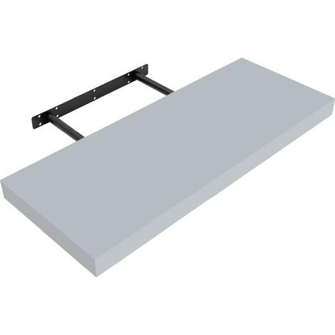Étagère Flottante / 3 Tailles séparées et 4 Options de Couleur/Panneau Creux de 3,8 cm d'épaisseur/Chambre/Cuisine/Salon/Bureau (Gris, 60 cm) (1/5)