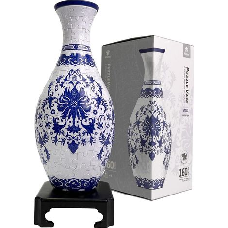 3D Puzzle Blumenvase Indigo Age 160 Teile DIY Bastelset Deko-Objekt (1/4)