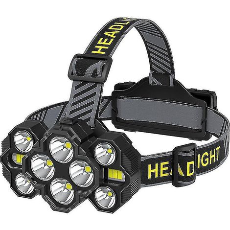 Wiederaufladbare Stirnlampe, helle LED-Taschenlampe zum Laufen, Jagen und Campen im Freien. (1/5)