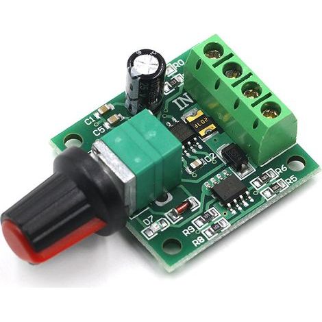 2 Stück DC 1,8V-12V 30W 2A PWM Niederspannungs-Motordrehzahlregler-Schalter mit einstellbarem Spannungsregler-Treiberschalter und Drehzahlreglerknopf für Lüfterpumpe (1/5)