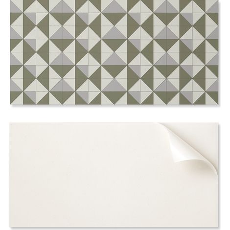 Azulejos autoadhesivos de PVC para pared con dise帽o geom茅trico de tri谩ngulos, 10x40x20 cm.