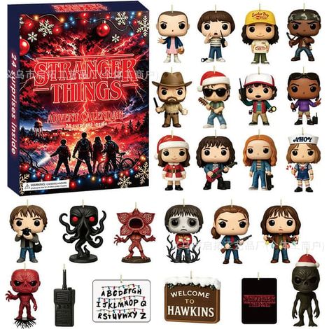 Calendrier de l'Avent Havsglas Tomte 2026 – Liten Tomte Julnedräkning Stranger Things A