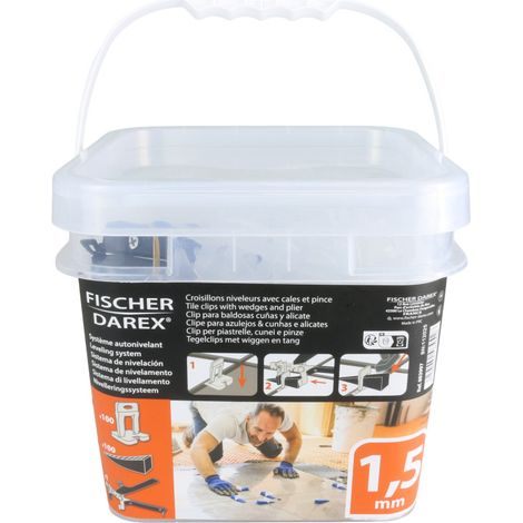 Kit 100 croisillons autonivelants 1.5mm +100 cales + 1 pince (1/3)