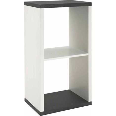 Étagère Design 3 Niveaux "Granit" 84cm Blanc