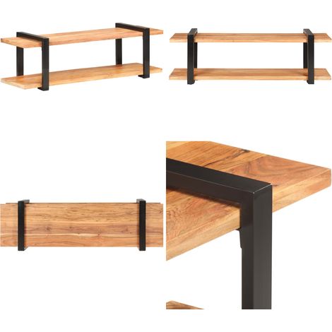 Mobile Porta TV 130x40x40 cm in Legno Massello di Acacia - Credenza in acacia - Porta TV industriale