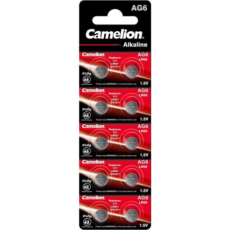 Pile Bouton alcaline Camelion AG6/LR69/LR921/371 d'origine (1/5)