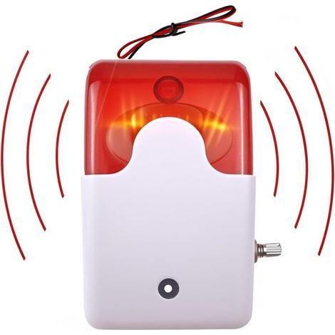 Alarme sonore clignotante 12V  110 dB  Alarme réglable  Avertisseur de sécurité pour lieux publics  Évacuation d'urgence (1/5)