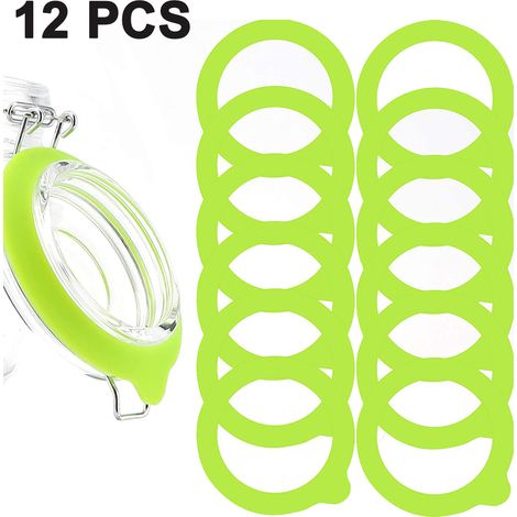 Joint D'Etanchéité En Silicone - 9 4 Cm Diamètre Extérieur - Pour Bocaux À Bouche Standard - Lot De 12 Pièces