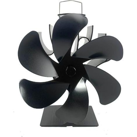 Ventilador para estufa, 6 aspas, ventilador para chimenea, ventilador inteligente para estufa de leña que contribuye a un calentamiento más rápido en los espacios habitables (1/5)
