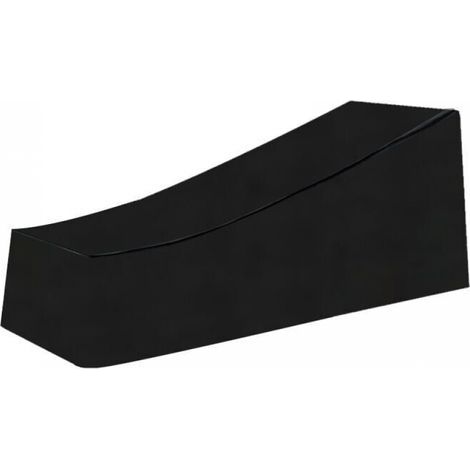 Copertura per sedia a sdraio da giardino, impermeabile, antivento, resistente in tessuto Oxford 210D, copertura per sedia a sdraio (210x75x40/80cm)-nero (1/5)