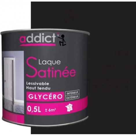 Glicero deco pintura laca para todas las superficies, negro satinado, 0,5 litros