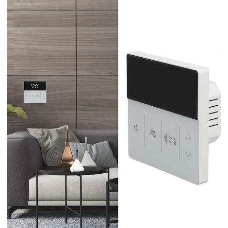 Termostato Wi-Fi: control por app y voz, pantalla táctil digital, ABS, 90–240 V, 3 opciones de color. (1/5)