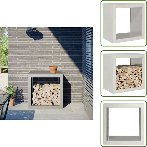 vidaXL Portant de bois de chauffage 60x40x60 cm acier inoxydable (1/5)