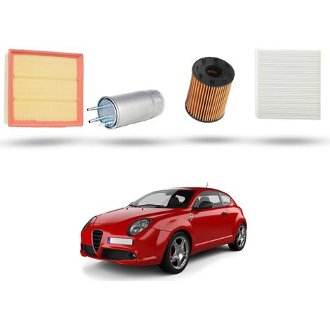 Kit Tagliando 4 filtri compatibile con Alfa Romeo Mito (955) 1.4 TB 103kw dal 2013 (1/5)