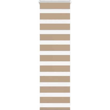 Doppelrollo Sandbraun 50x100 cm Stoffbreite 45,9 cm Polyester