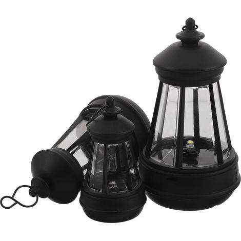 Lot de 3 Mini Lanternes Solaires Suspendues pour Jardin et Terrasse, Éclairage Décoratif Extérieur Étanche, Recharge Solaire Automatique Crépuscule, Résistantes aux (1/5)