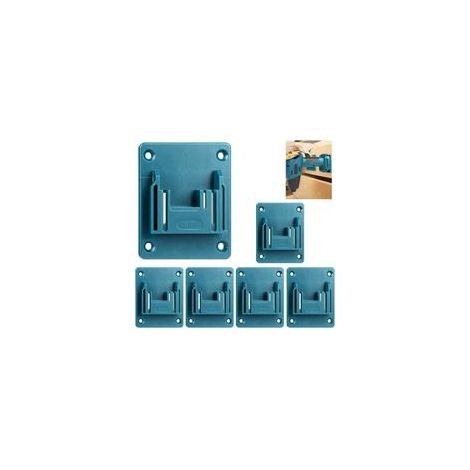 Lot de 6 supports muraux pour outils Makita 18V – Installation facile avec vis – Compatible avec perceuses et visseuses – ABS robuste