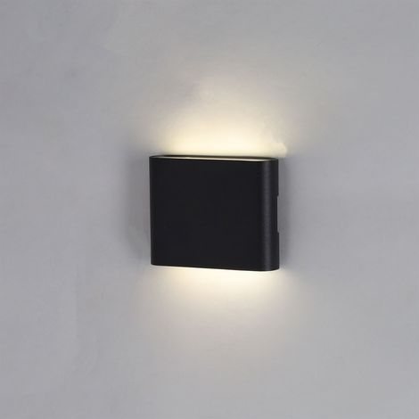 "Medford" LED-Wandleuchte 2x3W Schwarz [HO-WALL-27-2x3W-B-WW]