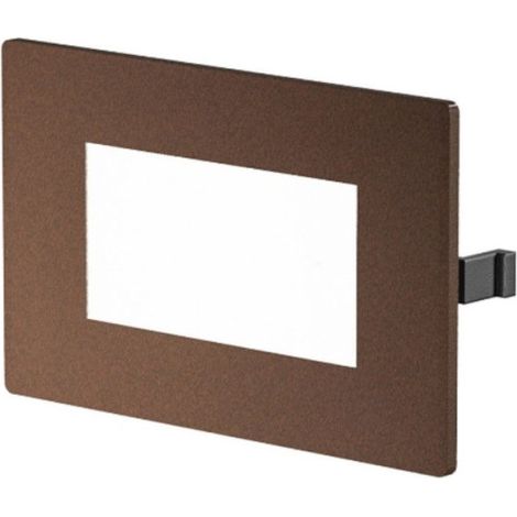 Segnapasso incasso gea led ges2132 led ip54 marrone policarbonato scatola 503 alluminio classico