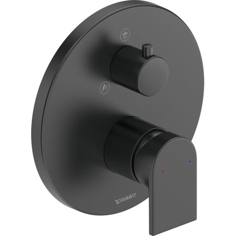 Mitigeur monocommande de douche encastré, robinet douche avec cartouche céramique, robinet salle bain, robinetterie, Noir mat (1/2)