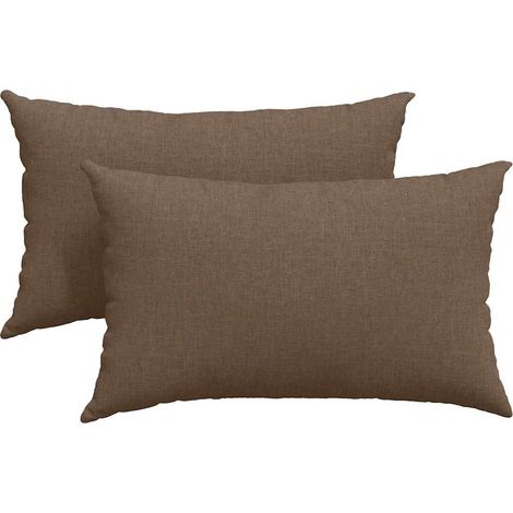 Maison Exclusive - Coussins de canapé 2 pcs Marron 50 x 30 cm tissu (1/5)