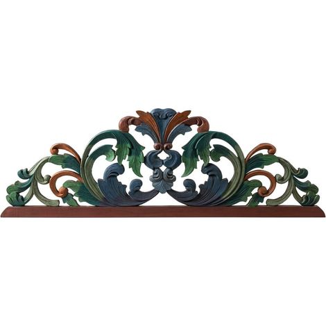Tête de lit double décorative sculptée style tropical Adele (1/2)