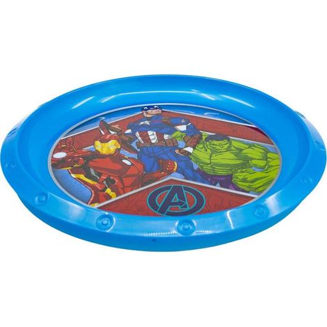 TATAWAY Marvel Piatto piano blu per bambini in plastica Avengers resistente