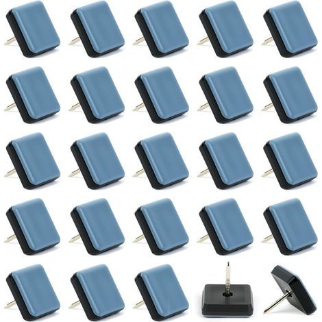 22x22mm Möbelgleiter mit Nagel, 28 Stück PTFE Teflon Quadratische Möbelgleiter Geeignet für glatte Böden und Teppiche (1/5)