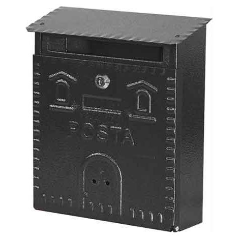 CASSETTA POSTALE 'RUSTICA' mm 230x90x290h - Nera