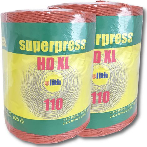 Ficelle de moisson, ficelle de récolte, ficelle de presse, superpress HDXL rouge extra fort 110 m / kg