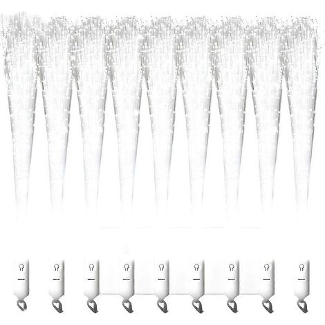 16 weiße Glasfaser-Lichtstäbe mit LEDs, für Hochzeiten oder Partys, mit 3 Beleuchtungsmodi. (1/5)