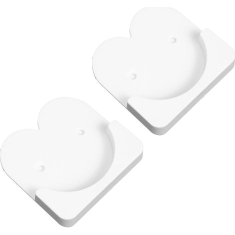 Adhesive Brackets White Plastic Retainers Elegant Design and