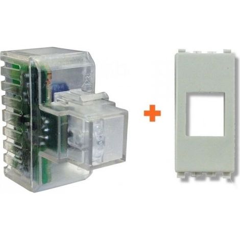 Fanton lampada emergenza led incasso frutto compatibile Bticino Luna bianca - 82882-BL