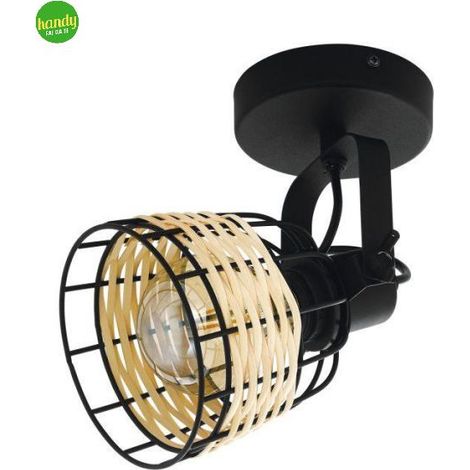 Applique Industrial Anwick 1 Luce Metallo Nero (1/5)