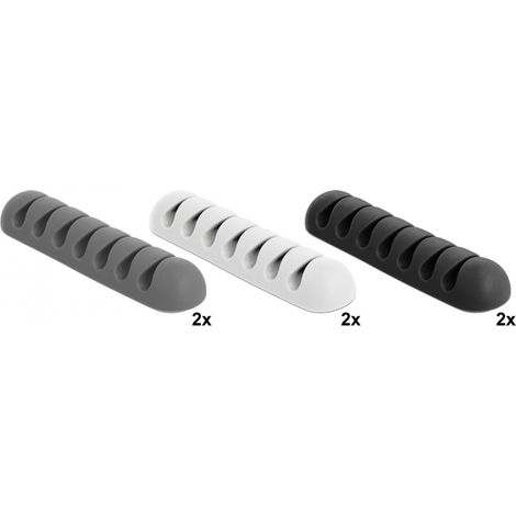 Delock Portacables con 7 pasamuros Juego de 6 piezas