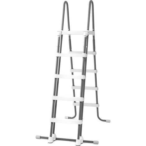 échelle Double sécurité pour Piscine de 1m32 avec marches Amovibles 28074 80 x 40 x 132 cm Blanc (1/5)