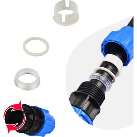 Séparateur d'eau du robinet en PVC PE,connecteur de Valve rapide,raccord de tuyau d'eau d'irrigation agricole-Tee-25mm (1/4)