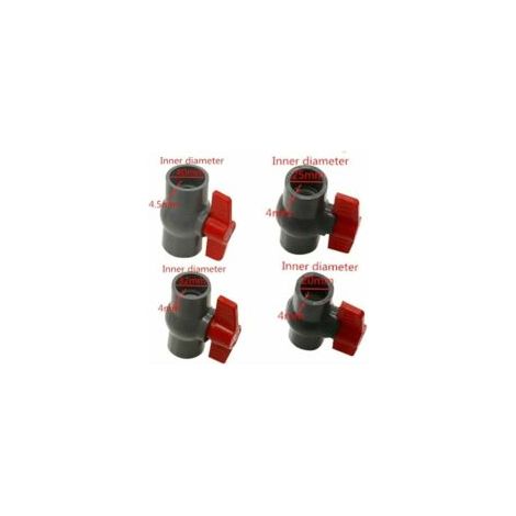 Vanne à boisseau sphérique en PVC, valve en plastique U-PVC, connecteurs droits pour contrôle et arrêt du débit (φ40 mm) - Crezuo (1/4)