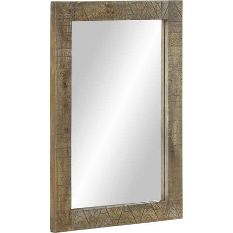 vidaXL Specchio da Bagno 50x2,5x70 cm in Legno Massello di Mango (1/5)
